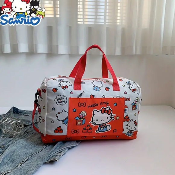 2 Piece Hello Kitty Travel Bag Set, Hello Kitty Duffle Bag, Hello Kitty Bag - Picture 4 of 6